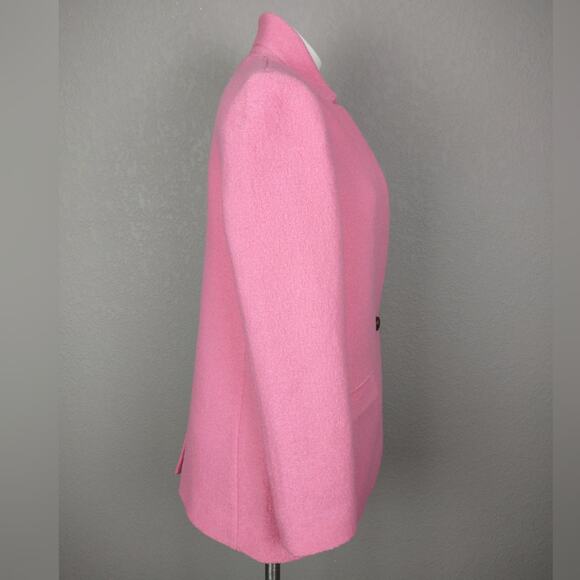 J Crew Leighton Pink Blazer Jacket In Italian Boiled Wool Size 6 - Picture 4 of 16